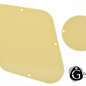 ฝาปิดช่องคอนโทรล เลสพอล สไตล์ Gibson สีครีม พร้อมน็อต