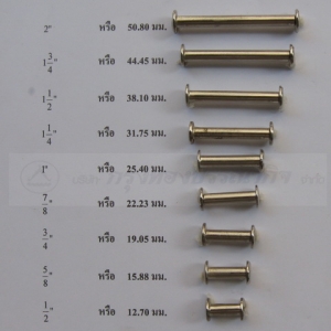 สกรู นิคเกิ้ล ยึดแฟ้ม เข้าเล่มแฟ้มและเมนู มีหลายขนาด