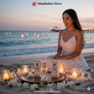 🌿 ความหอมเรียบง่ายที่ละมุนทุกลมหายใจ 🌿 MONDODARI PURE SIGNATURE กลิ่นหอมสะอาด เรียบหรู สื่อถึงความสงบในค่ำคืนริมทะเล