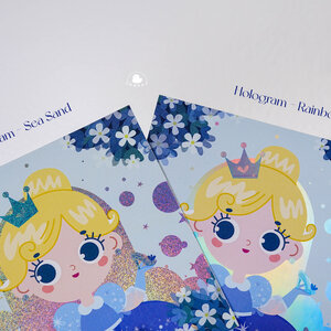 รับสกรีนกระดาษ Hologram Seasand และ Hologram Rainbow