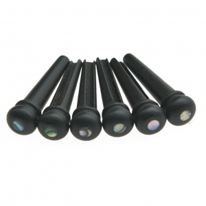 หมุดยึดสายกีต้าร์อะคูสติก ไม้อีโบนี้/ Ebony Acoustic Bridge Pin