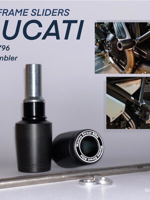 กันล้มข้าง Frame Sliders Ducati 795 796 แบร์นMarina Street (65) สีดำ