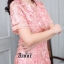 เดรส Korea Designed ลูกไม้เนื้อเงาปักถักทอสลับเส้นด้ายสีทองเงางาม เนื้อผ้าเกรดพิเศษ"Premium Quality" สุดๆ