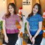👚พร้อมส่ง: [ S-M-L-XL-2XL-3XL-4XL-5XL ] :: เสื้อผ้าฝ้ายเปลือกไม้พิมพ์ลายไทยขอสีทูโทน ดีเทลคอจีน กระดุมมุก เอวระบายจีบทวิส จะใส่แมทกับกระโปรงหรือกางเกง ก็ดูสวย