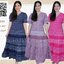 👗พร้อมส่ง [อก 46"] :: ชุดเดรสผ้าฝ้ายพิมพ์ลายไทยขอ กระโปรงทรงยาวพริ้วสวย มีสายผูกเอวด้านหลังเพื่อเก็บทรง ผ้าเนื้อดีสวมใส่สบาย ใส่สวยได้หลายโอกาส