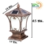 โคมไฟหัวเสาโซล่าเซลล์ + AC ทรง Grand เเบบที่ 1 (สีทอง) (เเสง ขาว)