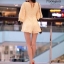 Playsuit คอวีแขนระบาย 2 ชั้น