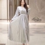 Dress คอวีป้ายหน้า