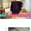 ผ้าคลุมไหล่สีดำแฟชั่นแต่งพู่ใส่คลุมเก๋ๆ