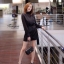Set เสื้อเชิ้ตคอกลมกับกางเกงขาสั้น