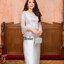ชุดเซตใส่ออกงาน ตัวเสื้อเป็นเนื้อลูกไม้ใยบวบลายสวยปักกริ้ตเตอร์ทั้งตัวเสื้อ ตกแต่งชายเสื้อและชายแขนด้วยผ้าออแกนซ่า3ชั้น👚เสื้อซิปหลัง 👗กระโปรงซิปหลัง ผ้าไหมเทียมค่ะ