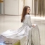 Dress คอวีป้ายหน้า