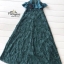 Dress หรู ตัวยาว สายคอวี ระบายรอบอก
