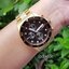 นาฬิกา Emporio Armani Men's Chrono Gold Black Dial Classic Watch AR5857 Size 43 mm