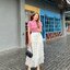 Set เสื้อคอปีนแขนสั้นยืดเด้งๆ สีชมพู มาพร้อมประโปรงมุ่งระบายชั้นๆๆ เอวสม็อค สวมใส่สบาย มีซับใน งานสวยผ้าดีมาก เหมาะกับใส่เที่ยวถ่ายรูปคาเฟ่ชิวๆ หรือ ทะเล