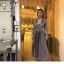 Dress คอวีป้ายหน้า