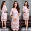 เดรสผ้าปักเกรด Premium ที่สุด ดอกลอย 3 มิติ ผสมกริ๊ตเตอร์เล็กน้อย ทรงเรียบๆใส่ออกงานดูดี ดูไฮคลาสมากๆค่ะ