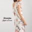 Dress ลูกไม้แขนกุดระบายรอบอก