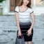 เดรสเข้ารูปตัดต่อสี เนื้อผ้านิต(Knitt)สั่งทออย่างดี ทั้งเซ็กซี่และหรูหราให้สาวๆได้อวดส่วนโค้งเว้าสุดสวย ใส่ไปนั่งทำงานเก๋ๆก็สวยไม่เบา