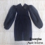 Dress แขนยาวอกV เนื้อผ้าดีสีพื้น