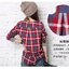 เสื้อแขนยาว ด้านหน้าสีเทาด้านหลังแต่งลายสก็อต