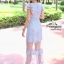 Dress คอวีแขนระยาย