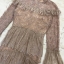 Dress แขนยาวคอบีน เนื้อผ้าลูกไม้