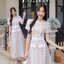 ❌หมดทุกไซส์ค่ะ❌ :: ชุดเดรสแฟชั่นยาวงานป้ายคุณภาพ⭐[ S-M-L-XL ] :: ชุดเดรสยาวผ้าลูกไม้เนื้อดี ดีเทลแต่งกระเป๋าหลอกสุดเก๋ ซิปซ่อนหลัง บุซับในอย่างดี ใส่ออกงาน ใส่เที่ยวคาเฟ่สวยๆ