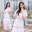 ✔️พร้อมส่ง :: ชุดเดรสแฟชั่นยาวงานป้ายคุณภาพ⭐[ S-M-L-XL ] ::ชุดเดรสยาวผ้าลายดอกไม้เนื้อดี ดีเทลแต่งระบาบติดโบว์สวยหวาน ซิปซ่อนหลัง บุซับในอย่างดี ใส่ออกงาน ใส่สวยได้หลายโอกาส