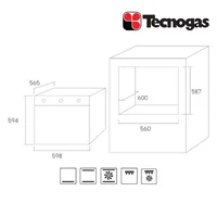 TECNOGAS เตาอบ รุ่น FN3K66E5X TECNOGAS เตาอบ รุ่น FN3K66E5X