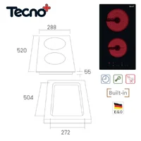 TECNOGAS ชุดเซ็ท เครื่องดูดควัน รุ่น TNP HD 60 SL PO + เตาไฟฟ้า รุ่น TNP VT 302 DG TECNOGAS ชุดเซ็ท เครื่องดูดควัน รุ่น TNP HD 60 SL PO + เตาไฟฟ้า รุ่น TNP VT 302 DG