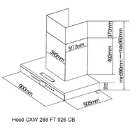 FRANKE เครื่องดูดควัน รุ่น CXW 268 FT 926 CB FRANKE เครื่องดูดควัน รุ่น CXW 268 FT 926 CB