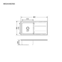 EVE อ่างล้างจาน รุ่น MEGAN 800/500
