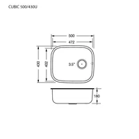 EVE อ่างล้างจาน รุ่น CUBIC 500/430 U EVE อ่างล้างจาน รุ่น CUBIC 500/430 U