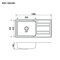 EVE อ่างล้างจาน รุ่น EGO 1000/500 EVE อ่างล้างจาน รุ่น EGO 1000/500