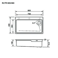 EVE อ่างล้างจาน สีเทาไทเทเนียม รุ่น ELITE 800/490 EVE อ่างล้างจาน สีเทาไทเทเนียม รุ่น ELITE 800/490