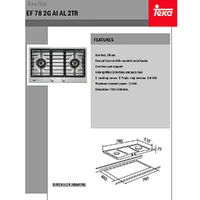 TEKA เตาแก๊ส รุ่น EF 78 2G AI AL DR TEKA เตาแก๊ส รุ่น EF 78 2G AI AL DR