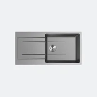 EVE อ่างล้างจาน พักซ้าย รุ่น KNOX 1000/500 GREY EVE อ่างล้างจาน พักซ้าย รุ่น KNOX 1000/500 GREY