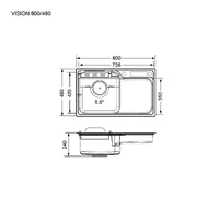 EVE อ่างล้างจาน รุ่น VISION 800/480