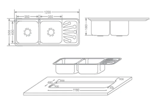 TECNOGAS อ่างล้างจาน รุ่น TNP 2118 SD image 2 TECNOGAS อ่างล้างจาน รุ่น TNP 2118 SD image 2
