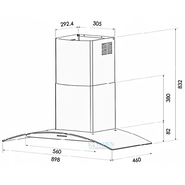 MEX เครื่องดูดควันกระโจม รุ่น KV737X90-1 image 2 MEX เครื่องดูดควันกระโจม รุ่น KV737X90-1 image 2