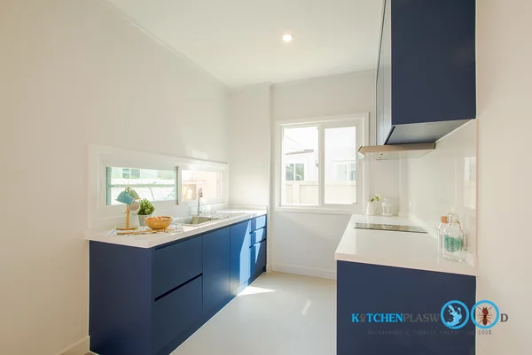  ชุดครัวบิ้วอิน Modern Blue Kitchen 3.85 x 1.88 mm.    image 2