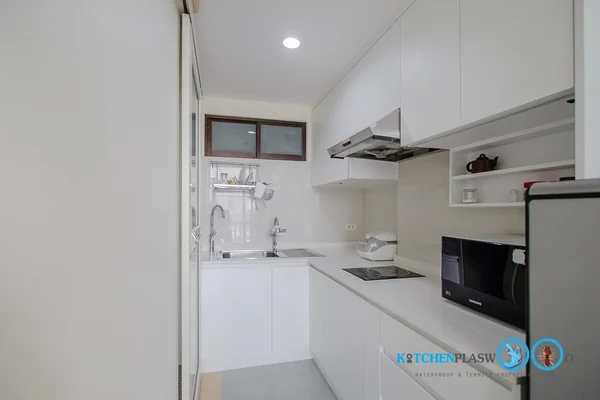  ชุดครัวบิ้วอิน คอนโดสไตล์โมเดิร์นสุดคลีน True White Kitchen 3.26 x 2.28 mm.    image 2