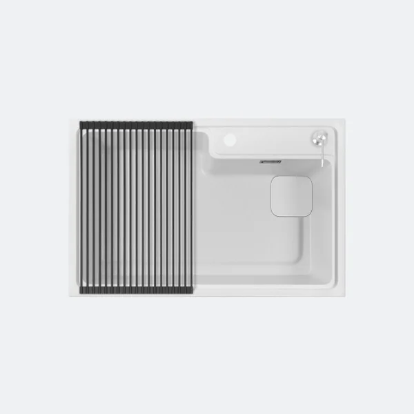 EVE อ่างล้างจาน หินแกรนิตสังเคราะห์ รุ่น PHILIP 800/520 WHITE EVE อ่างล้างจาน หินแกรนิตสังเคราะห์ รุ่น PHILIP 800/520 WHITE