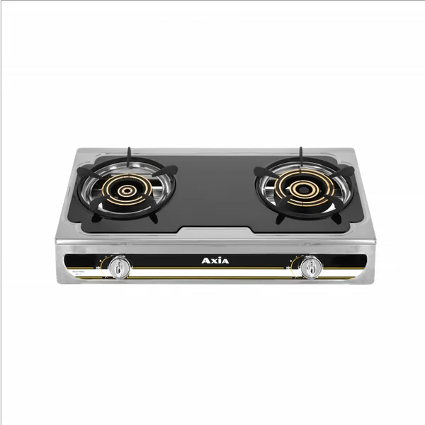 AXIA เตาแก๊สตั้งโต๊ะ 2 หัว กว้าง 70 ซม. สแตนเลส หัวเตาทองเหลือง รุ่น DRB-1214 image 2 AXIA เตาแก๊สตั้งโต๊ะ 2 หัว กว้าง 70 ซม. สแตนเลส หัวเตาทองเหลือง รุ่น DRB-1214 image 2