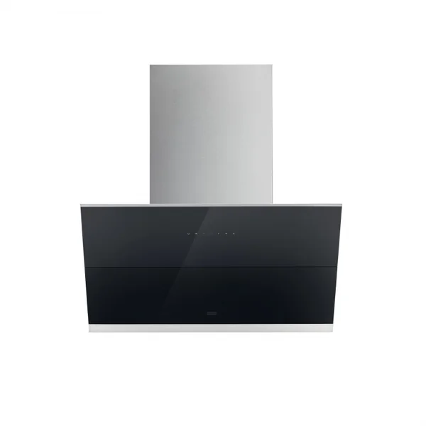 FRANKE เครื่องดูดควันติดผนัง K-LINK สแตนเลสและกระจกดำ กว้าง 90 ซม. กำลังดูด 1,620 ลบ.ม./ชม. รุ่น FC968 NX