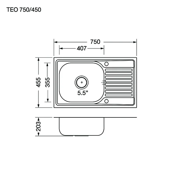  EVE อ่างล้างจาน รุ่น TEO 750/450    image 2
