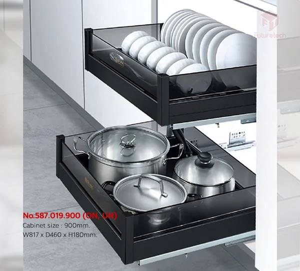 FUTURETECH ชุดลิ้นชักวางอุปกรณ์ รุ่น 587.019.900UN (Soft Close) FUTURETECH ชุดลิ้นชักวางอุปกรณ์ รุ่น 587.019.900UN (Soft Close)