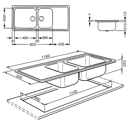 SMEG อ่างล้างจาน รุ่น LG116D-2 / LG116S-2 image 2 SMEG อ่างล้างจาน รุ่น LG116D-2 / LG116S-2 image 2