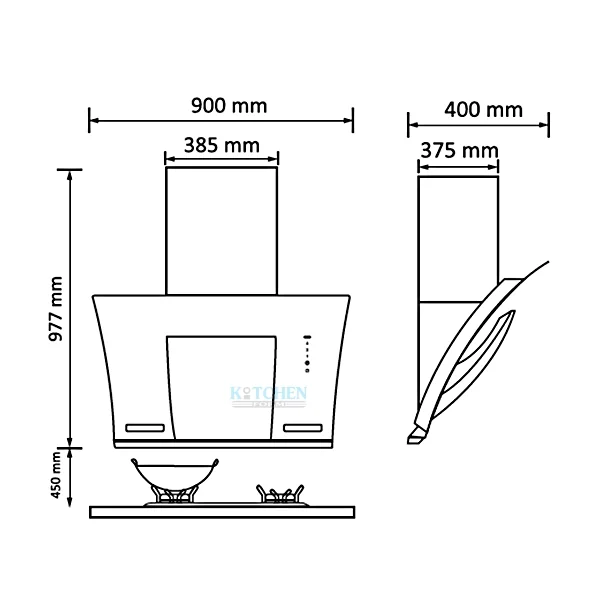  AXIA เครื่องดูดควัน รุ่น GV-H90    image 2